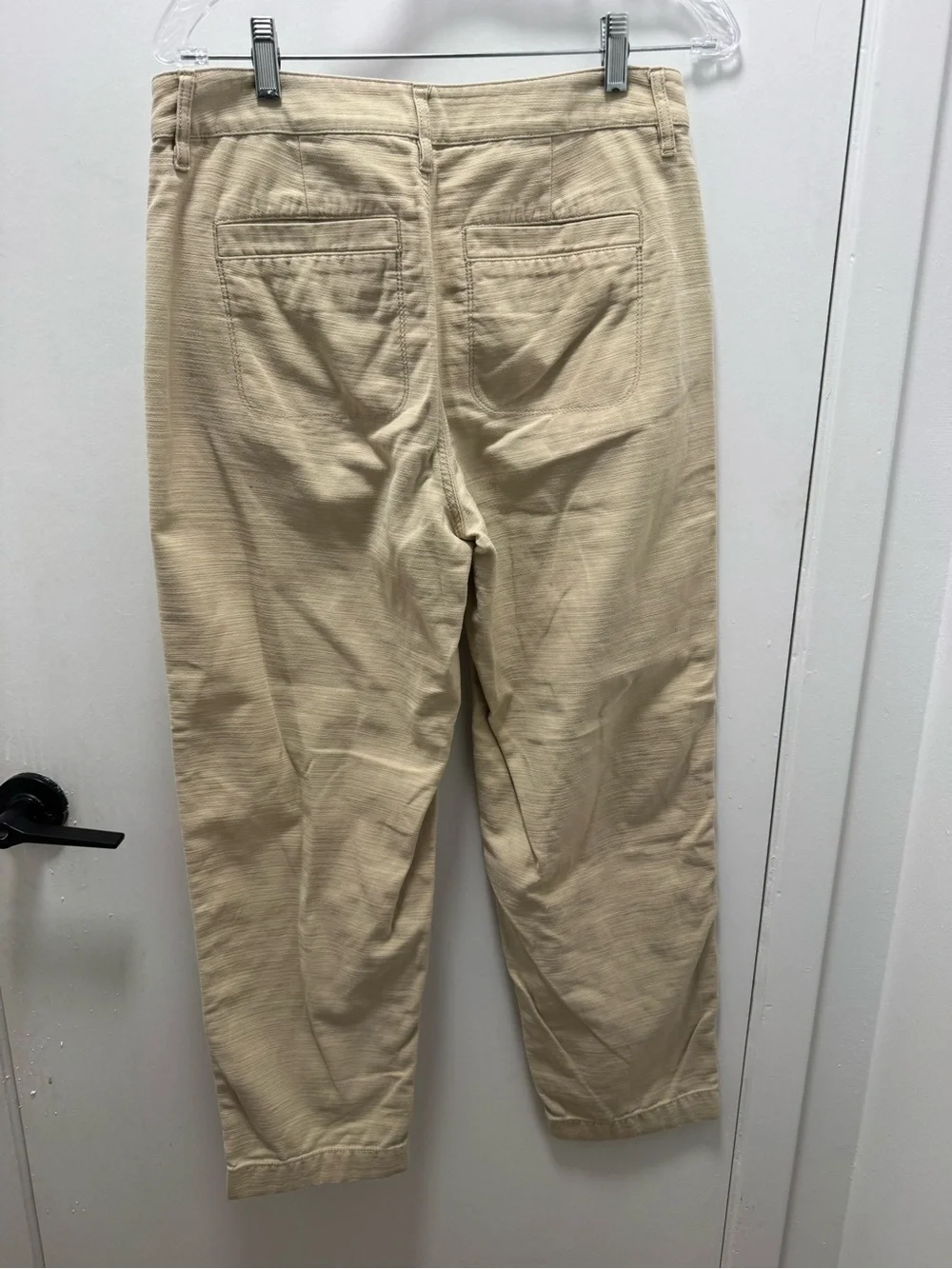 J. Crew Women’s Tan Cream Khaki Camp Straight Leg Ankle Pants 100% cotton US 4